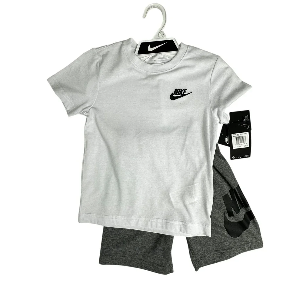 Nike 2PC Set T-Shirt & Shorts Outfit Matching Set Activewear Size 6 NWT - Picture 2 of 9